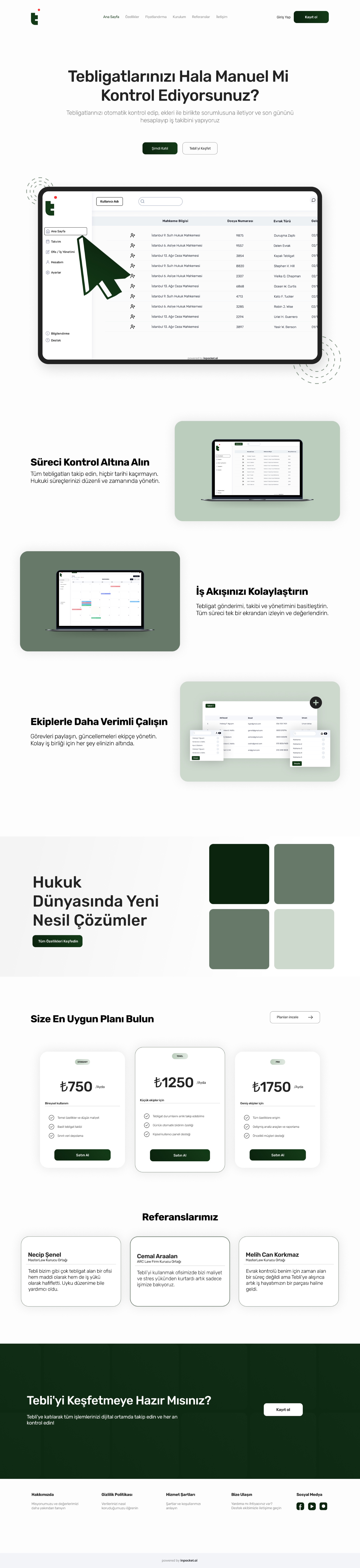 Tebli dashboard design