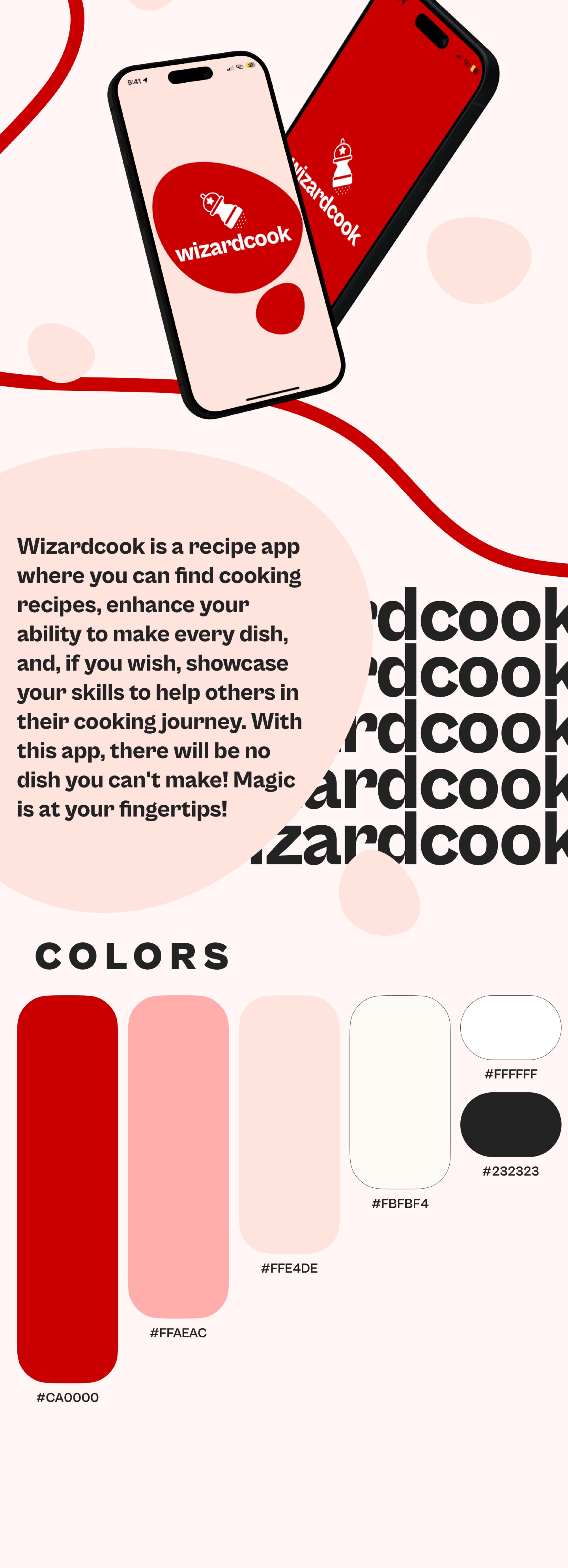 Wizardcook UI screens 1